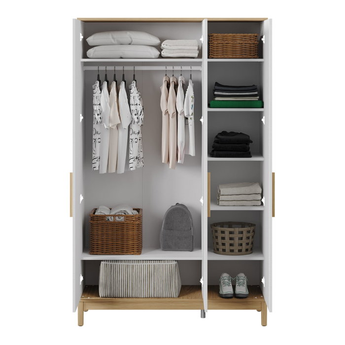 Hanah Home Etto - Mm1.44.03.U1 Armario Madera y Roble Blanco Hanah Home Etto - Mm1.44.03.U1 Armario Madera y Roble Blanco